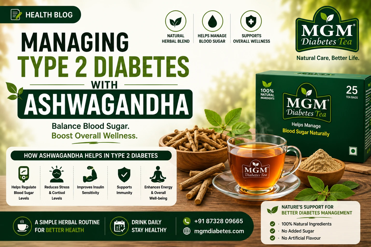 Managing Type 2 Diabetes with Ashwagandha